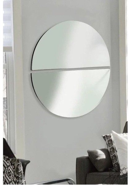 60 cm Yuvarlak Duvar Dekorasyon Aynası - Konsol Üstü Salon Dekorasyon AYNASI-395