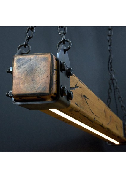 180 cm Modern Tasarımlı Dekoratif Aydınlatma Avizesi -Doğal Masif Ahşap Iç Mekan Aydınlatması modelleri