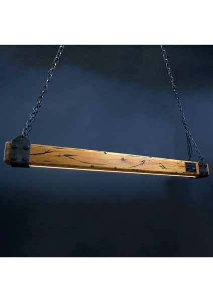 180 cm Modern Tasarımlı Dekoratif Aydınlatma Avizesi -Doğal Masif Ahşap Iç Mekan Aydınlatması indirimleri