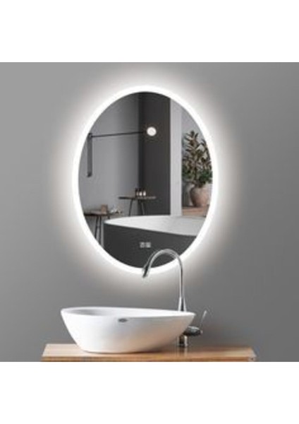 70 cm Ledli Banyo Aynası-Konsol Makyaj Aynası