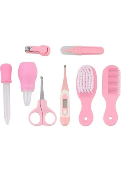 8 Parça Bebek Bakım Seti Pembe Renk Hassas Tırnak Bakımı ve Hijyen İçin fiyatları