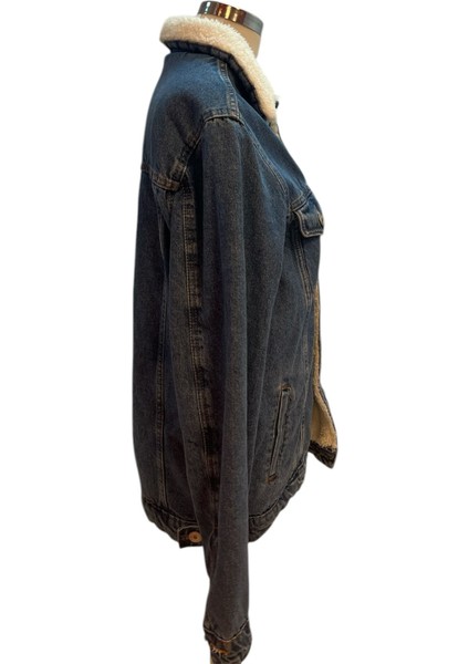 Indigo-G Denim Model 16299 Mavi Kürklü Erkek Kot Ceket fiyatları