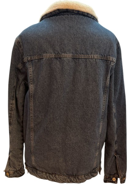 Indigo-G Denim Model 16299 Mavi Kürklü Erkek Kot Ceket modelleri