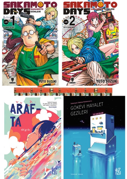 Sakamoto Days - Sakamoto Günleri 1-2,gökevi Hayalet Gezileri,arafta(4kitap-Manga Seti)