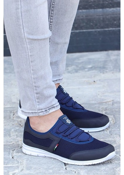 Kevın Lacivert Beyaz Rahat Taban Günlük Yürüyüş Koşu Erkek Sneaker Spor Ayakkabı KEVIN-5045