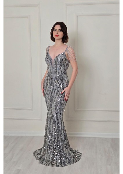 Gri Sarkaçlı Abiye 715