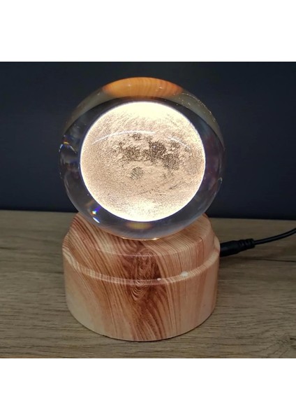 Dolunay Tasarımlı Dönen Cam Küre