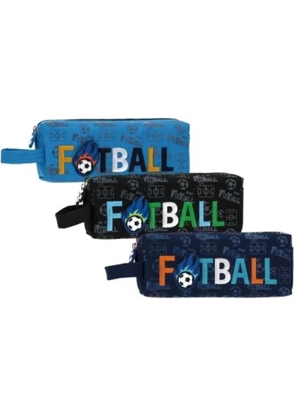 Kalem Kutu Kalem Çantası 2 Bölmeli Futbol Temalı 1 Adet