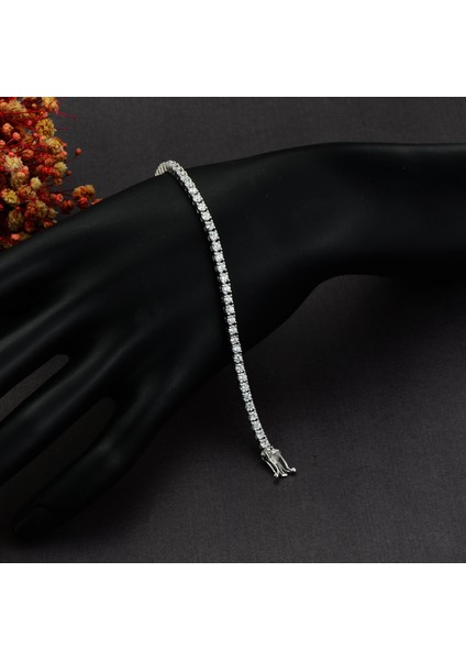 4 Karat Pırlanta Suyolu Bileklik - Idl Sertifikalı
