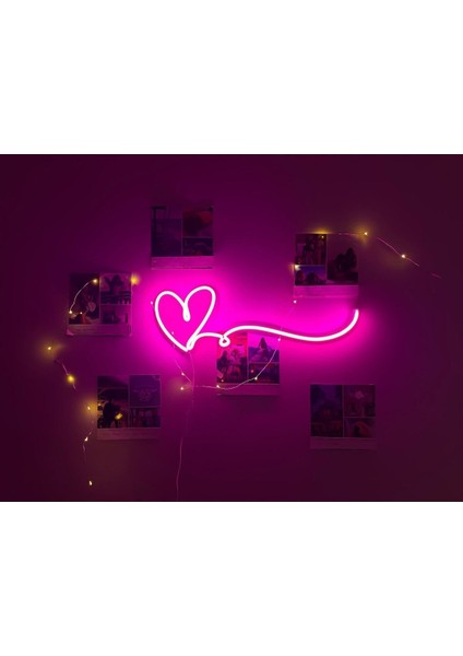 120 cm Kumandalı Neon LED Tasarım Duvar Dekor Aydınlatması