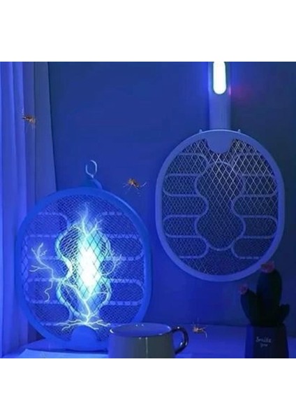 Sinek Öldürücü Masaüstü Olabilen Katlanabilir Şarjlı Sinek Raketi 5W 400MAH modelleri