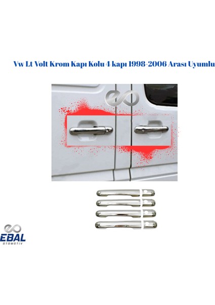 Vw Lt Volt Krom Kapı Kolu 4 Kapı 1998-2006 Arası Paslanmaz Çelik