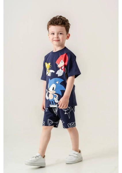 Erkek Çocuk Baskılı Alt-Üst Şortlu Takım, Erkek Çocuk Yazlık Takım