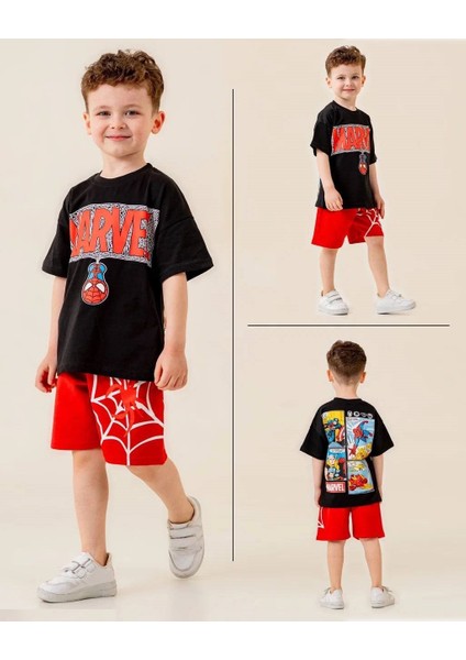 Erkek Çocuk Baskılı Alt-Üst Şortlu Takım, Erkek Çocuk Yazlık Takım