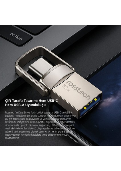 Extra Dual Drive 32GB USB 3.0 To Type-C 120MB-SN Flash Bellek