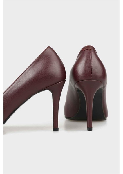 Bordo Deri Kadın Stiletto fırsatları