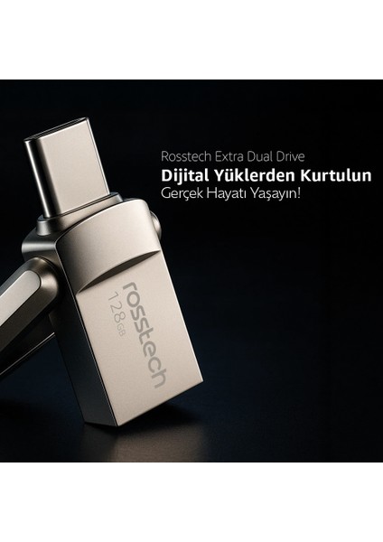 Extra Dual Drive 128GB USB 3.0 To Type-C 150MB-SN Flash Bellek