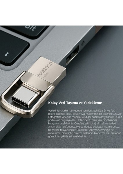 Extra Dual Drive 128GB USB 3.0 To Type-C 150MB-SN Flash Bellek