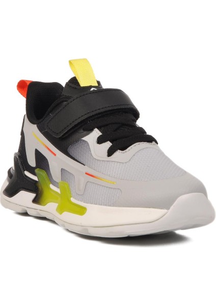 Siyah Cırtlı Hafif Hava Alabilen Erkek Çocuk Spor Ayakkabı 1952 F