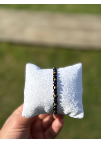 Unakit, Hematit Bileklik - Iden Black Green Bileklik - Tasarım Bileklik 4mm Ayarlanabilir modelleri