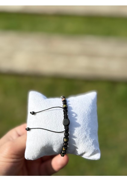 Unakit, Hematit Bileklik - Iden Black Green Bileklik - Tasarım Bileklik 4mm Ayarlanabilir fırsatları