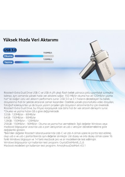 Extra Dual Drive 32GB USB 3.0 To Type-C 120MB-SN Flash Bellek