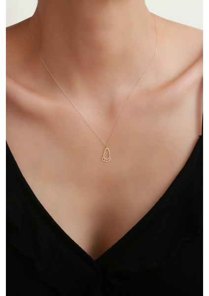 14 Ayar Altın Ayak İzi Kolye fırsatları