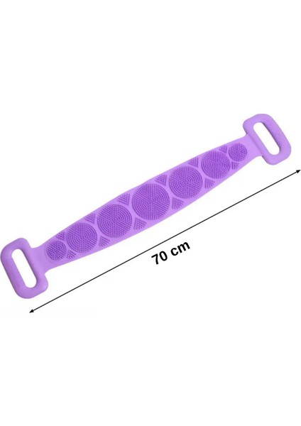 Banyo Sırt Kesesi Çift Taraflı Silikon Duş Lifi Fırçası 70 cm