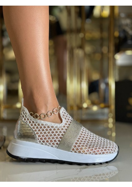 Sina Özel Tasarım Spor Ayakkabı Gümüş modelleri