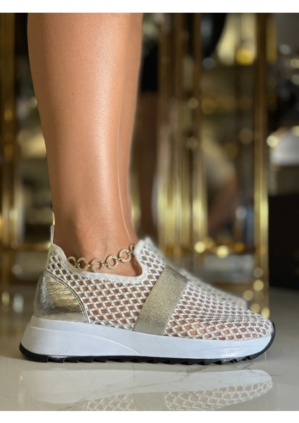 Sina Özel Tasarım Spor Ayakkabı Gümüş indirimleri