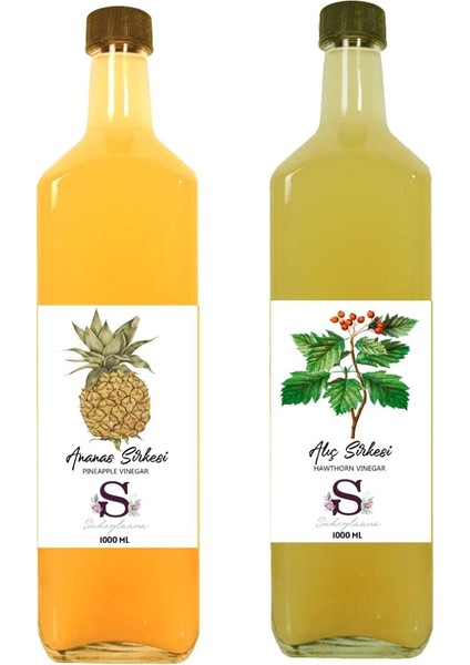 Doğal Ananas Sirkesi 1000 ml - Doğal Alıç Sirkesi 1000 ml