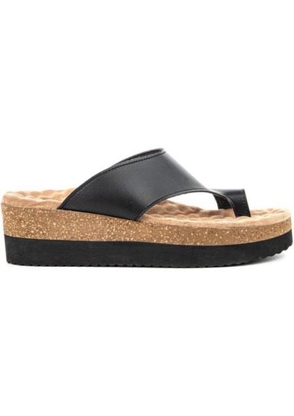 Hora 34226-001 Anatomik Taban Parmak Arası Kadın Terlik Siyah Bej 36-40 fiyatları