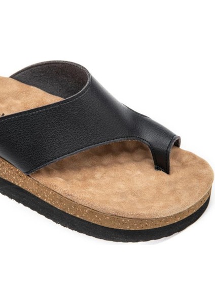 Hora 34226-001 Anatomik Taban Parmak Arası Kadın Terlik Siyah Bej 36-40 modelleri