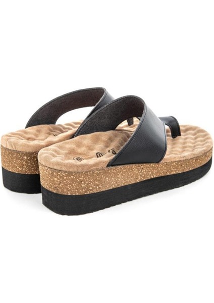 Hora 34226-001 Anatomik Taban Parmak Arası Kadın Terlik Siyah Bej 36-40 fırsatları