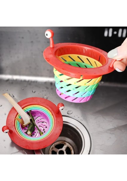 Lavabo Süzgeci Renkli 6 Kademeli Mutfak Gider Tıpası Lavabo Süzgeci modelleri
