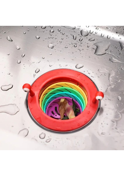 Lavabo Süzgeci Renkli 6 Kademeli Mutfak Gider Tıpası Lavabo Süzgeci fırsatları