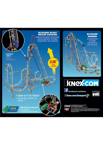 K’nex Blizzard Blast Roller Coaster Seti (Motorlu) Thrill Rides K fırsatları