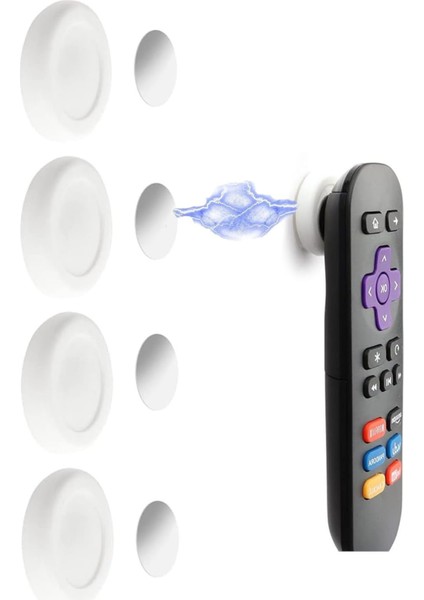 Pratik Yapışan Kolay Monte Duvar Sabitleme Mıknatıs Çok Amaçlı Kumanda Telefon Tutucu 2li