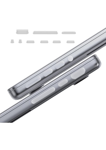 Apple MacBook Pro 16-14-13 inc Macbook Air 15-13-13.6 inç ile Uyumlu Toz Koruma Tıpası Seti