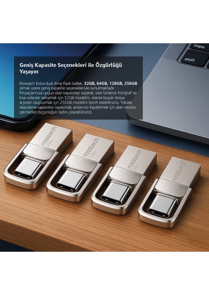 Extra Dual Drive 128GB USB 3.0 To Type-C 150MB-SN Flash Bellek