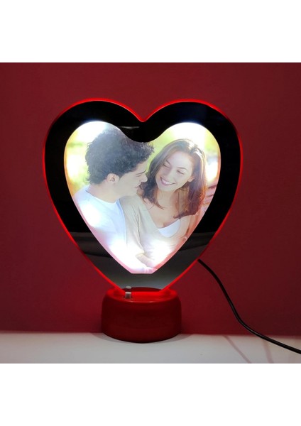 Sihirli Ayna Fotoğraf Çerçevesi Renkli Fotoğraflı Dekoratif Masa Aynası fırsatları