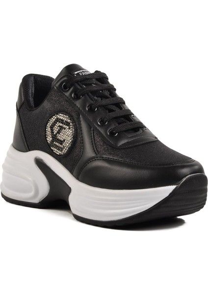 Siyah Yüksek Taban Kadın Spor Ayakkabı 5016 Z