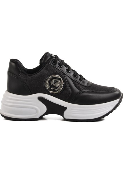 Siyah Yüksek Taban Kadın Spor Ayakkabı 5016 Z modelleri