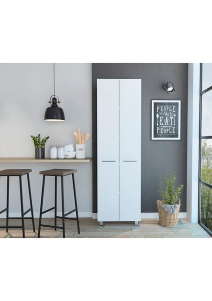 Sırma Çok Amaçlı Dolap,5 Raflı, 2 Kapaklı Mutfak Dolabı Kiler Dolabı Banyo DOLABI-60 cm