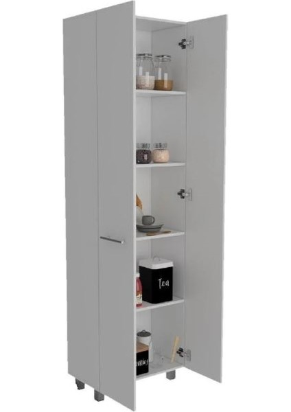 Sırma Çok Amaçlı Dolap,5 Raflı, 2 Kapaklı Mutfak Dolabı Kiler Dolabı Banyo DOLABI-60 cm