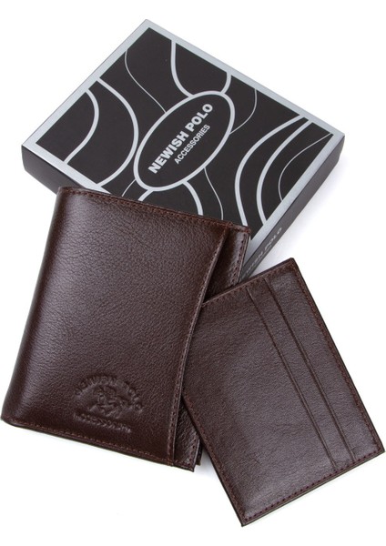 Erkek Deri Kartlık ve Cüzdan NEWPOLO329 - Taba
