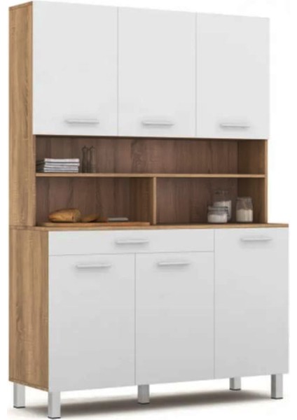 Liebe Çok Amaçlı Dolap-Mikrodalga-Erzak-Airfryer-Mutfak-Kiler Dolabı-Kahve KÖŞESI-ATLANTIKÇAM-120 cm indirimleri