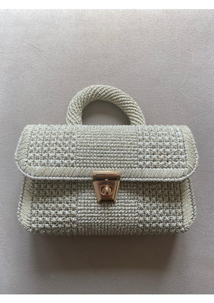 Handmade Örgü Kanvas El Çantası