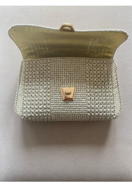 Handmade Örgü Kanvas El Çantası