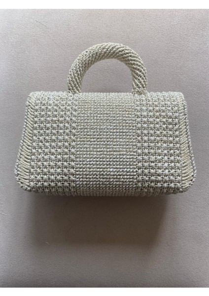 Handmade Örgü Kanvas El Çantası
